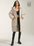 Long Hooded Puffer Parka Coat