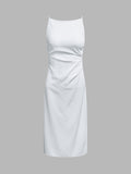 Silent Sea Boat Neck Midi Dress