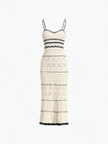 Paros Crochet Eyelet See Through Midi Dress