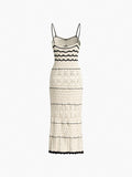 Paros Crochet Eyelet See Through Midi Dress