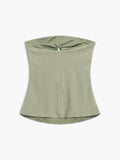 U-Ring Cutout Zippered Tube Top