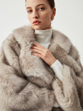 Oversized Collared Faux Fur Coat