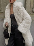 Oversized Fuzzy Women Faux Fur Coat