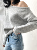 Asymmetrischer Pullover mit One-Shoulder-Träger 