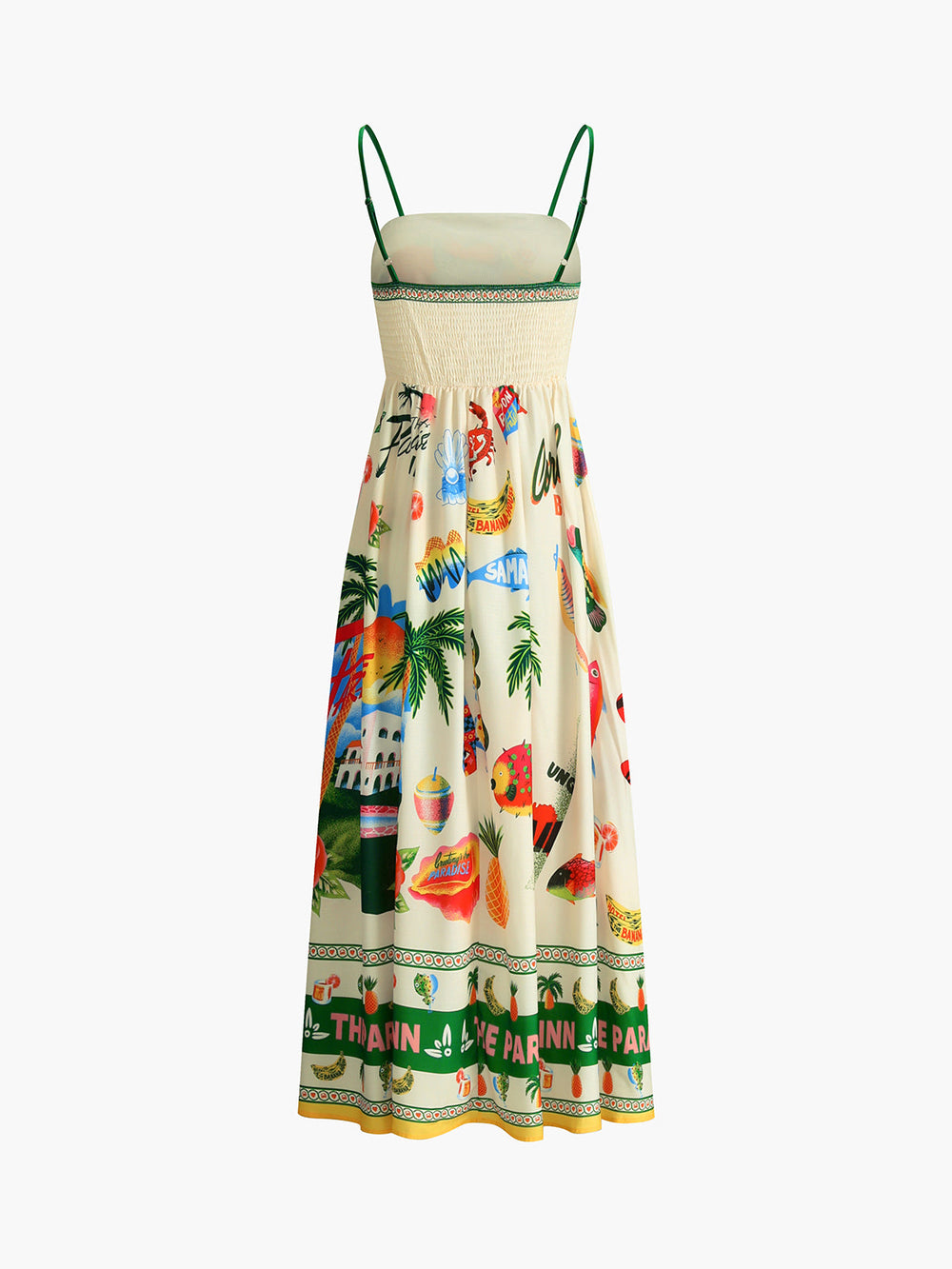 Paradise Print Vacation Cami Long Dress