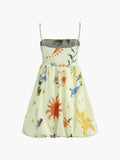 Vintage Print Balloon Dress