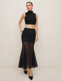 Plain Sheer Elegant Skirt