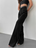 Hose mit hoher Taille und weitem Bein 