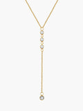 Rhinestone Lariat Drop Necklace