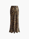 Slim Leopard Print Maxi Skirt