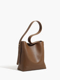 Soft-Buckle Piping Bucket Bag