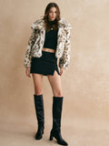 Leopard Women Faux Fur Coat