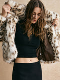 Leopard Women Faux Fur Coat