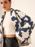 Color Block Printed Warm Jacket