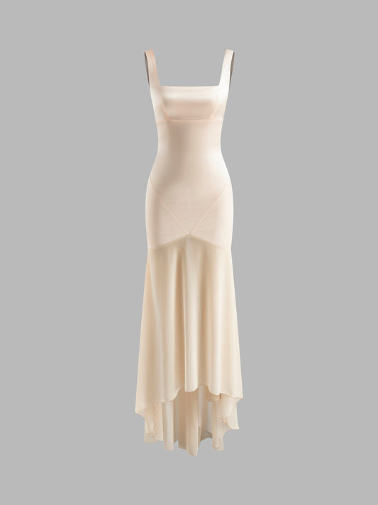 Chiffon Panel Cozy Tank Dress