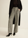 Wool-Blend Tweed Pants