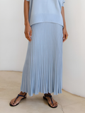 Leisure Pleated Knit Skirt