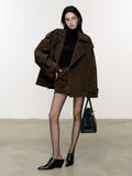 Lapel Loose Suede Jacket