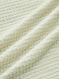 Schmaler, schlichter Waffelpullover 