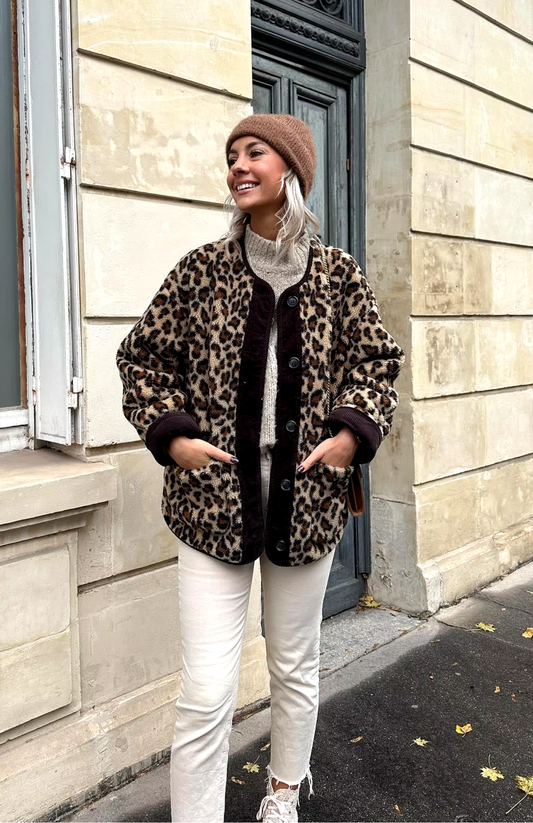 Leopard Printed Winter Coat