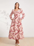 Floral Jacquard Midi Dress