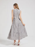 Floral Embroidered Organza Dress